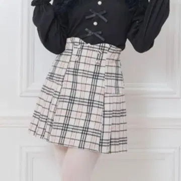 HoneyCinnamon 사이드 플리츠 하이웨스트 스커트