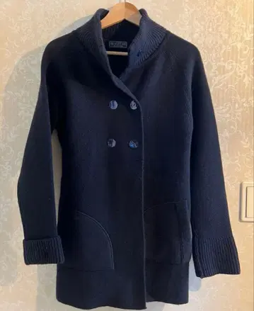 [ maillot ] 캐시미어 혼방 니트 코트 네이비 이탈리아제