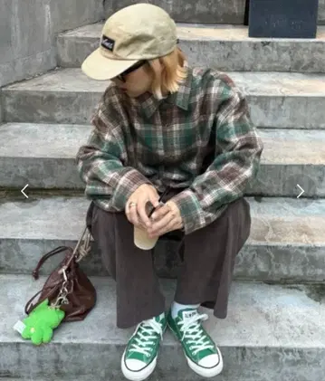 CIAOPANIC TYPY 남녀 공용 체크 플란넬 셔츠