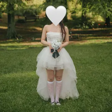 웨딩 미니 드레스 3세트 화이트