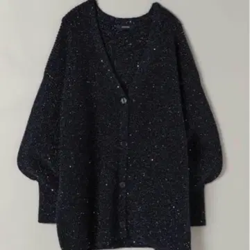 지나시스 라메 스팽글 카타아제 V 가디건