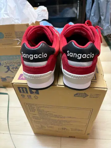 Sangacio 레드 스웨이드 스니커즈