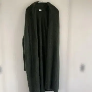 라쿤 롱 가디건 올리브 그린