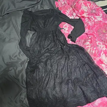 Rady 레이스 튜닉 롱 원피스 블랙