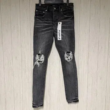 PURPLE BRAND 스키니 데미지 데님 그레이 29