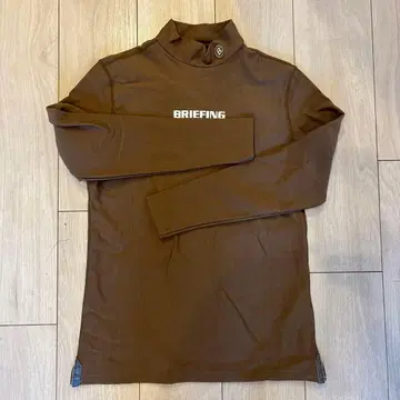 BRIEFING 브라운 하이넥 셔츠 BRG223W48