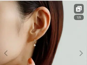 귀걸이 파이프 후프 펄 귀걸이 [ S ] 여성용