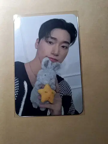 ATEEZ 산 트레이딩 카드 SixKshop 토끼 봉제 인형