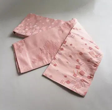 순수 실크 반폭 오비 긴 길이 부풀린 직조 고급스러운 디자인 캐주얼 핑크