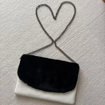 인조 모피 숄더백