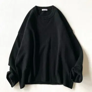 에브리데이 아이 라이크 Aries 크루넥 풀오버 울 니트 블랙