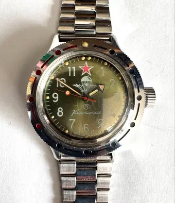 보스토크 구 소련군용 손목시계 수동 와인딩 시계 정크제품