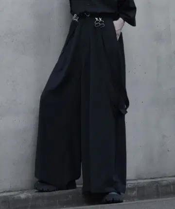 [ cussil ] 서스펜더 하카마 팬츠