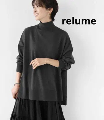 새상품급! relume 워셔블 울 와이드 터틀넥