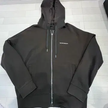 EMPORIO ARMANI 지퍼 후드티 M 사이즈 블랙