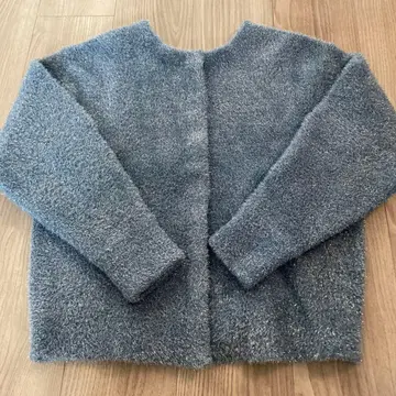 PLST 라메 페더 얀 2way 가디건 M