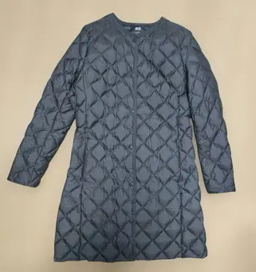 유니클로 울트라 라이트 다운 코트 다이아 퀼트 S 그레이