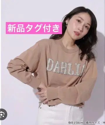 [택 포함 새상품] Apuweiser-riche 비쥬 로고 루즈핏 니트