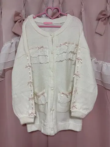 Honey Cinnamon 코튼 레이스 백 가디건