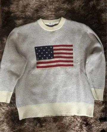 OLIVE des OLIVE 미국 국기 니트 스웨터