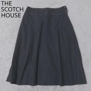 스카치 하우스 플레어 스커트 무릎 기장 스팽글 A라인 그레이 사이즈 38