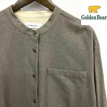 택 포함 미사용 Golden Bear 노카라 롱 가디건 긴팔