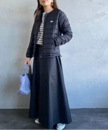 단톤 이너 다운 자켓 S 네이비