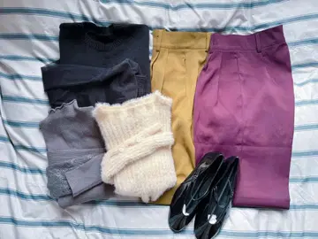 여성용 셋업 니트 스웨터 팬츠 6종 묶음 판매