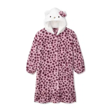 산리오 헬로키티 룸 가운 입는 담요 파자마 레오파드 무늬 L~LL