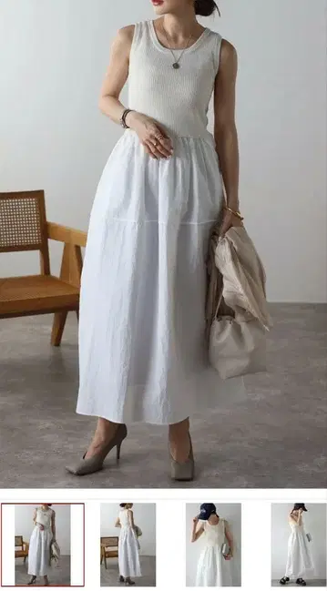 니트 콤비 코쿤 원피스