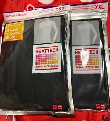 UNIQLO 히트텍 울트라 라이트 터틀넥 XXL 사이즈 2개 세트
