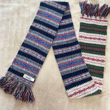 Robert Mackie 페어아일 패턴 머플러