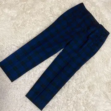 [ 고품질 ] theory 체크 무늬 팬츠 블루 블랙 2 캐주얼 패턴