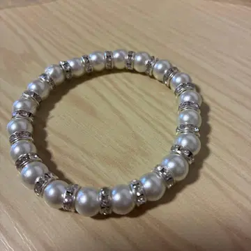펄 화이트 팔찌 16cm
