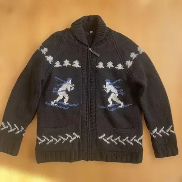 올드 유니클로 카우친 스웨터 블랙 XL