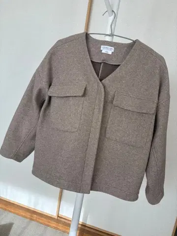 브라운 노카라 자켓