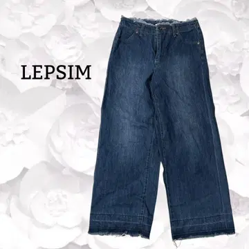 [렙심] 데님 와이드 팬츠 [F] 블루 이지 프린지