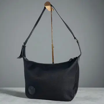 새상품급 헌팅월드 원숄더백 캔버스 가죽 사선 크로스 블랙