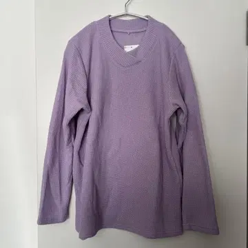 라벤더색 LL 사이즈 V넥 스웨터