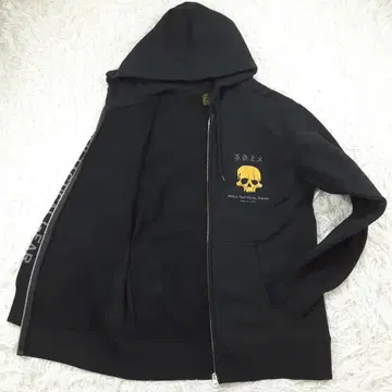 새상품급 볼크 택티컬 기어 후드티 블랙 스컬 지퍼 후드티