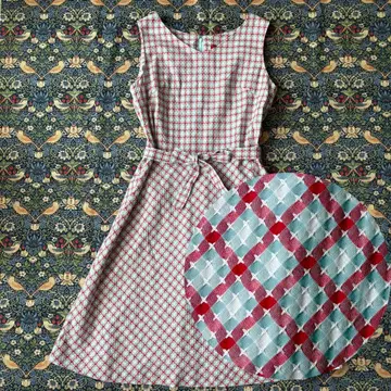 york land 체크 리본 벨트 원피스 오버롤 스커트