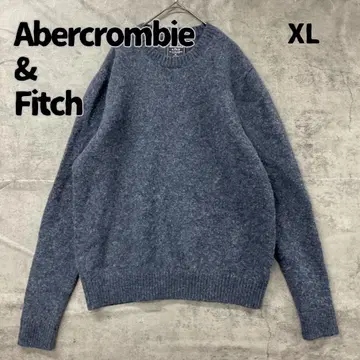 아바크롬비 앤 피치 니트 스웨터 XL 울 100 네이비 [ 6903 ]