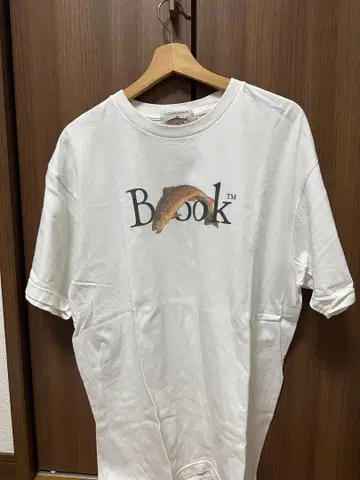 브룩 물고기 그래픽 티셔츠 XL 화이트