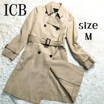 ICB 여성용 트렌치코트 벨트 포함 베이지 M 사이즈