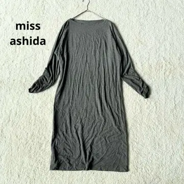 미스아시다 티셔츠 원피스 얇은 소재 심플 7 그레이 일본제