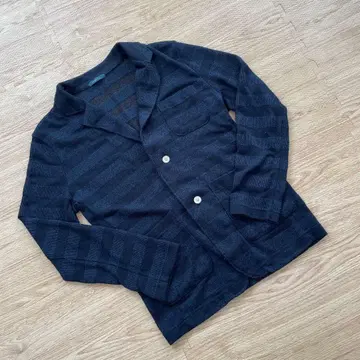 J.FERRY 보더 무늬 니트 자켓