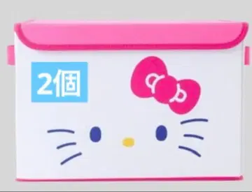 헬로키티 수납 박스 화이트 핑크