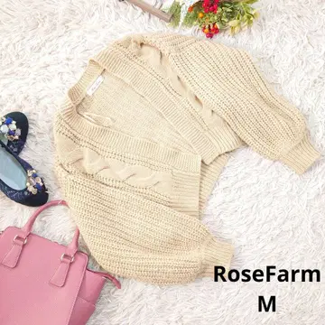 새상품급 RoseFarm 니트 가디건 ( M ) 브라운 베이지