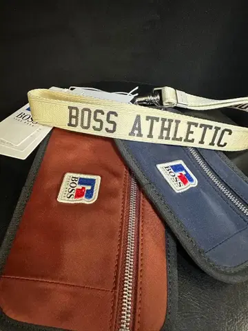 BOSS 패스 케이스 브라운 네이비
