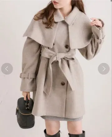 OLIVE des OLIVE 케이프 포함 미들 코트